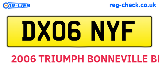 DX06NYF are the vehicle registration plates.