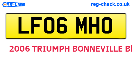LF06MHO are the vehicle registration plates.