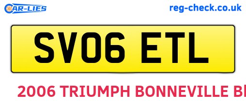 SV06ETL are the vehicle registration plates.