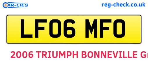 LF06MFO are the vehicle registration plates.