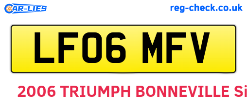 LF06MFV are the vehicle registration plates.