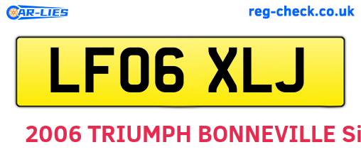 LF06XLJ are the vehicle registration plates.