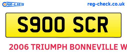 S900SCR are the vehicle registration plates.