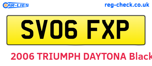 SV06FXP are the vehicle registration plates.