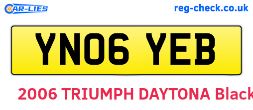 YN06YEB are the vehicle registration plates.