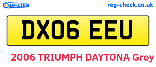 DX06EEU are the vehicle registration plates.