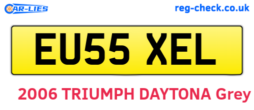 EU55XEL are the vehicle registration plates.
