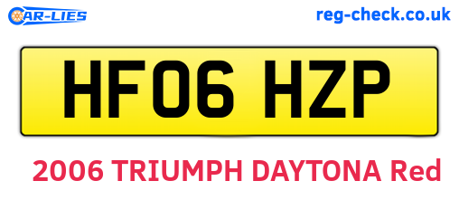 HF06HZP are the vehicle registration plates.