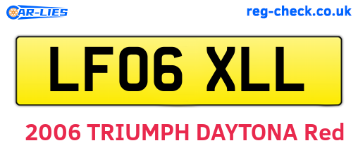 LF06XLL are the vehicle registration plates.