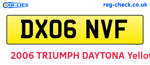 DX06NVF are the vehicle registration plates.