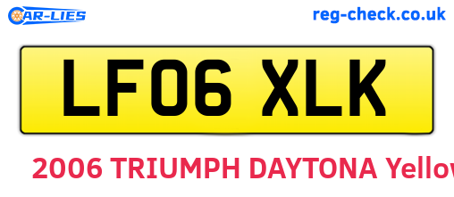 LF06XLK are the vehicle registration plates.