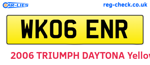 WK06ENR are the vehicle registration plates.