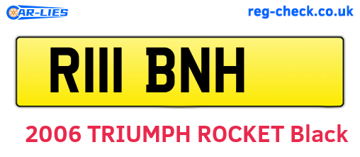 R111BNH are the vehicle registration plates.