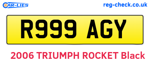 R999AGY are the vehicle registration plates.