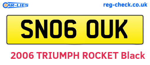 SN06OUK are the vehicle registration plates.