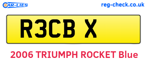 R3CBX are the vehicle registration plates.