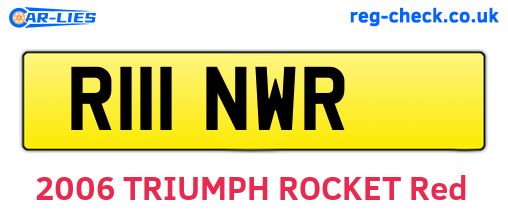R111NWR are the vehicle registration plates.