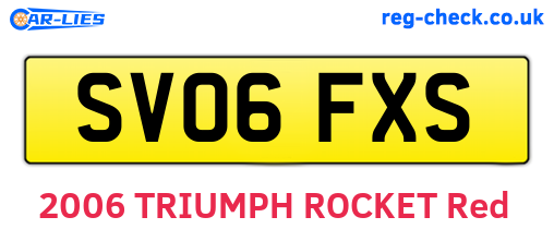 SV06FXS are the vehicle registration plates.