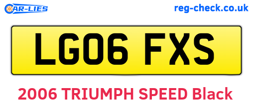 LG06FXS are the vehicle registration plates.
