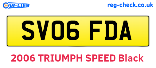 SV06FDA are the vehicle registration plates.