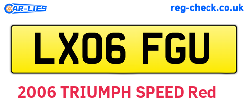 LX06FGU are the vehicle registration plates.
