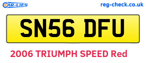 SN56DFU are the vehicle registration plates.