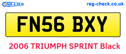 FN56BXY are the vehicle registration plates.
