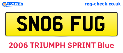 SN06FUG are the vehicle registration plates.