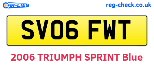 SV06FWT are the vehicle registration plates.