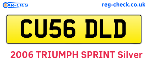 CU56DLD are the vehicle registration plates.