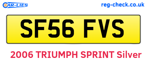 SF56FVS are the vehicle registration plates.