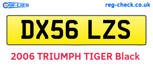 DX56LZS are the vehicle registration plates.