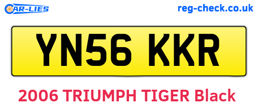 YN56KKR are the vehicle registration plates.