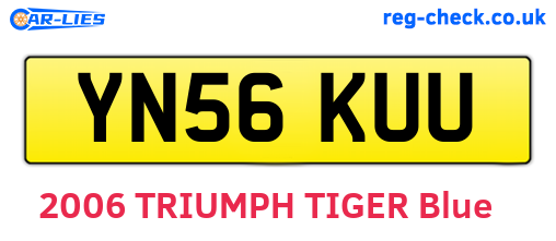 YN56KUU are the vehicle registration plates.