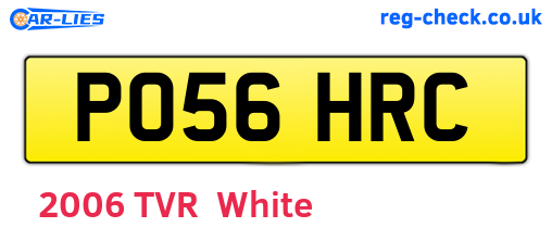 PO56HRC are the vehicle registration plates.