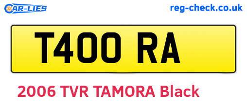 T40ORA are the vehicle registration plates.