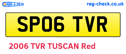 SP06TVR are the vehicle registration plates.