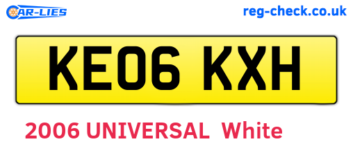 KE06KXH are the vehicle registration plates.