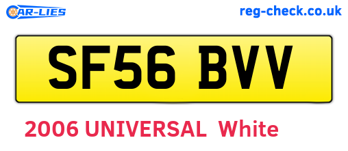 SF56BVV are the vehicle registration plates.