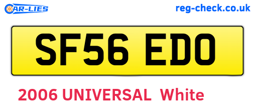 SF56EDO are the vehicle registration plates.