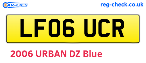 LF06UCR are the vehicle registration plates.