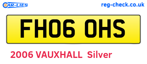 FH06OHS are the vehicle registration plates.