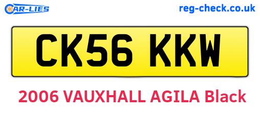 CK56KKW are the vehicle registration plates.