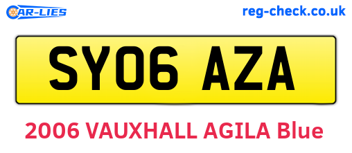SY06AZA are the vehicle registration plates.