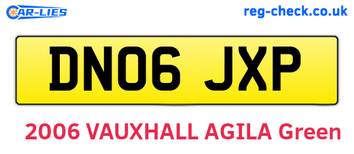 DN06JXP are the vehicle registration plates.