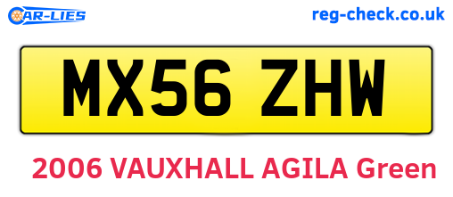 MX56ZHW are the vehicle registration plates.