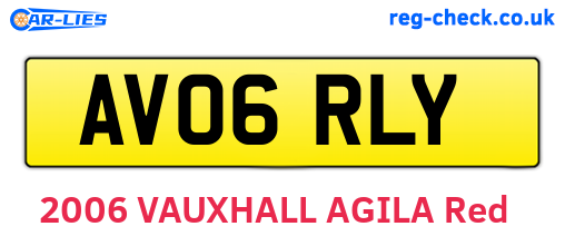 AV06RLY are the vehicle registration plates.