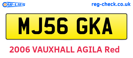 MJ56GKA are the vehicle registration plates.