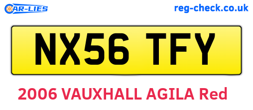 NX56TFY are the vehicle registration plates.