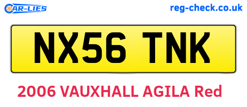 NX56TNK are the vehicle registration plates.
